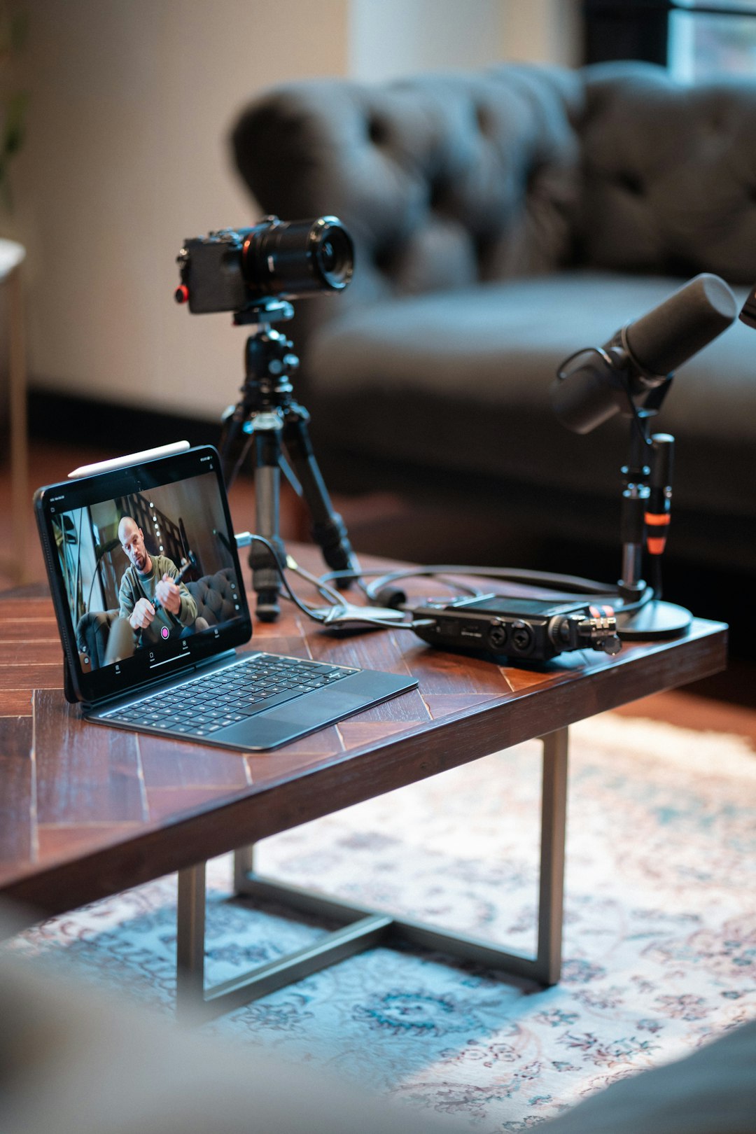 Shot in the Detail studio while recording a professional podcast. Detail makes it easy to record and share professional video podcasts — all in one app.